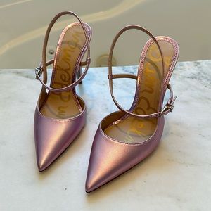 Sam Edelman pink metallic heel size 8, worn once for photoshoot